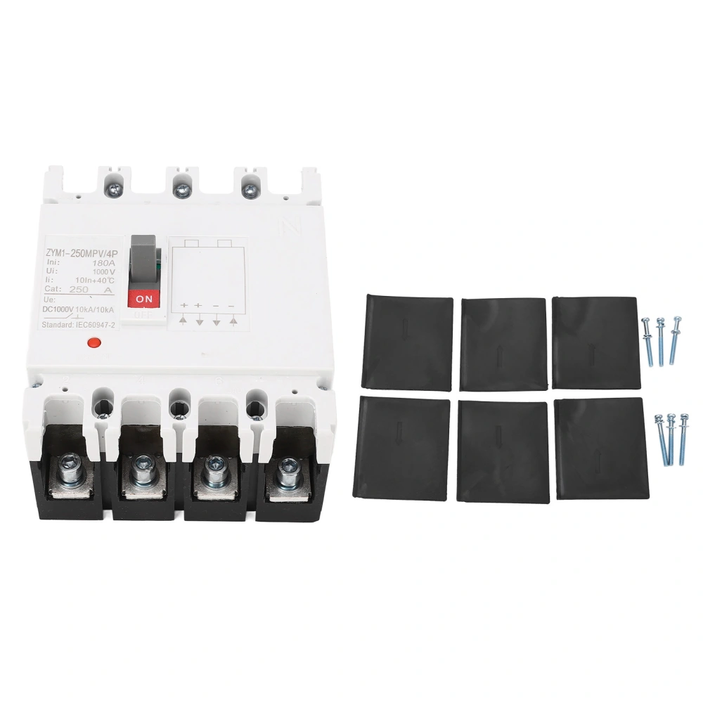 DC Miniature Circuit Breaker 4P Solar Disconnect Switch Protector Battery Protection Switch Isolator 1000V 180A