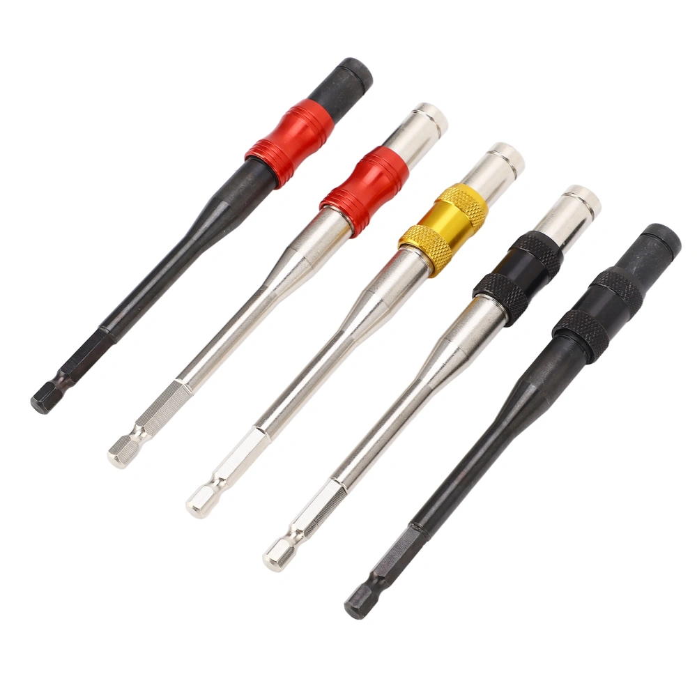 5Pcs Drill Bit Extension 1/4in Hex Shank Magnetic Screwdriver Bit Extension Rod 145mm