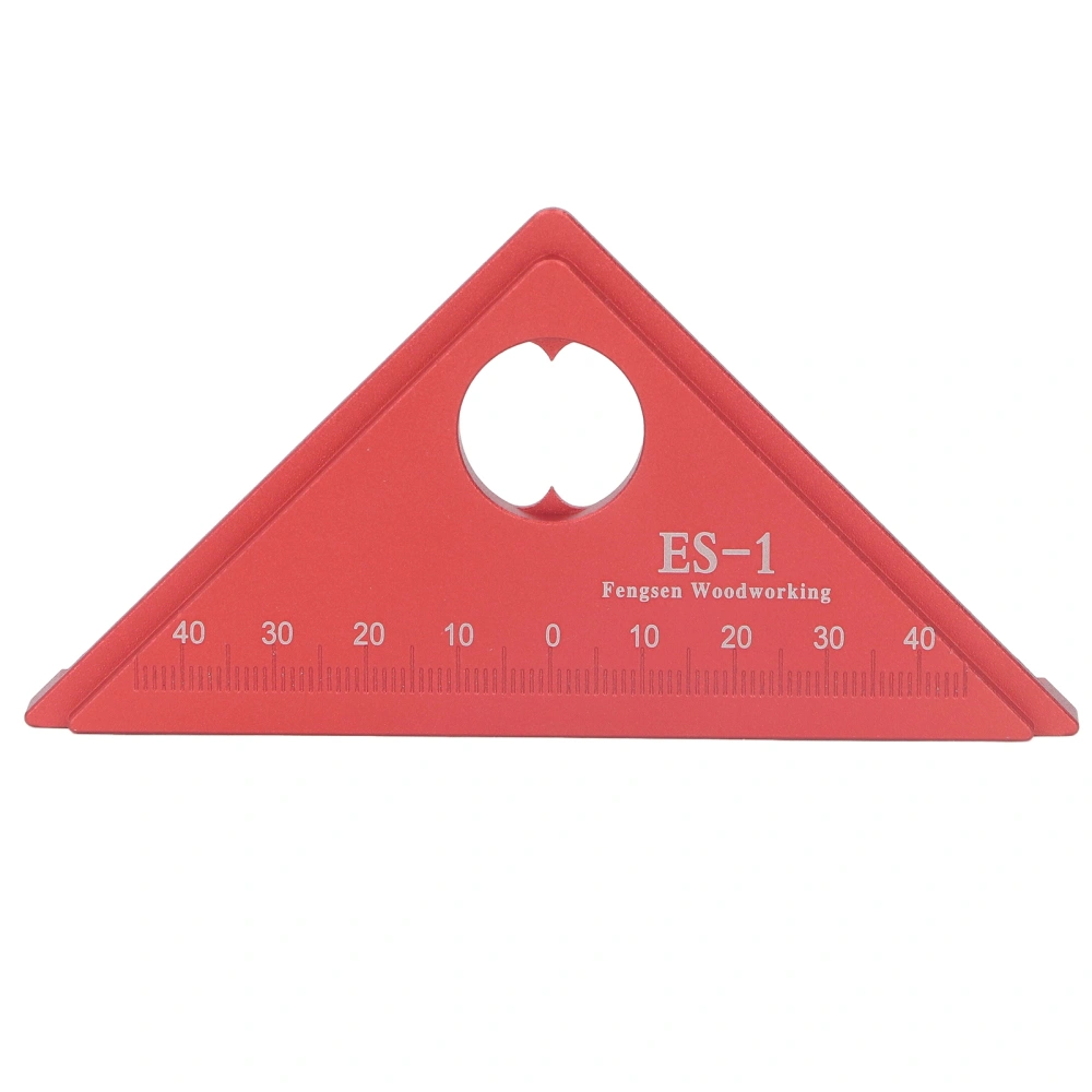 45 Degree Angle Ruler Aluminum Alloy Carpentry Square Woodworking Triangular Ruler Angle Measurement Tool