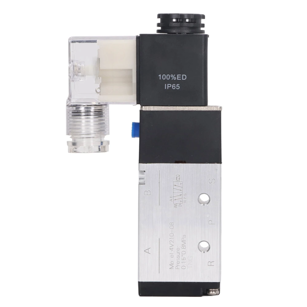 Pneumatic Solenoid Air Valve 5 Way 2 Position Internally Piloted Acting Type Control Reversing DC220V