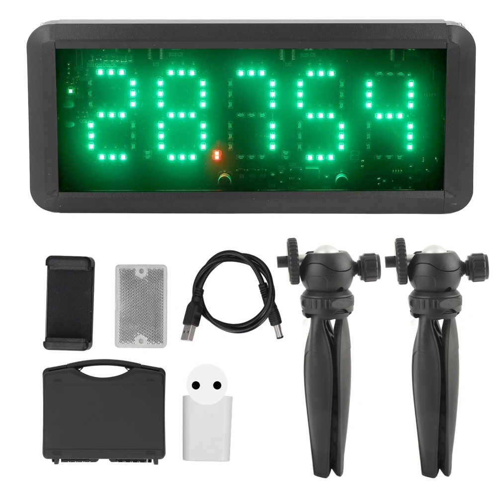 Wireless Laser Timer Battery Powered Sprints Race Clock Stopwatch for Bike Speed Training Skating Motorcycle 100‑240V EU Plug