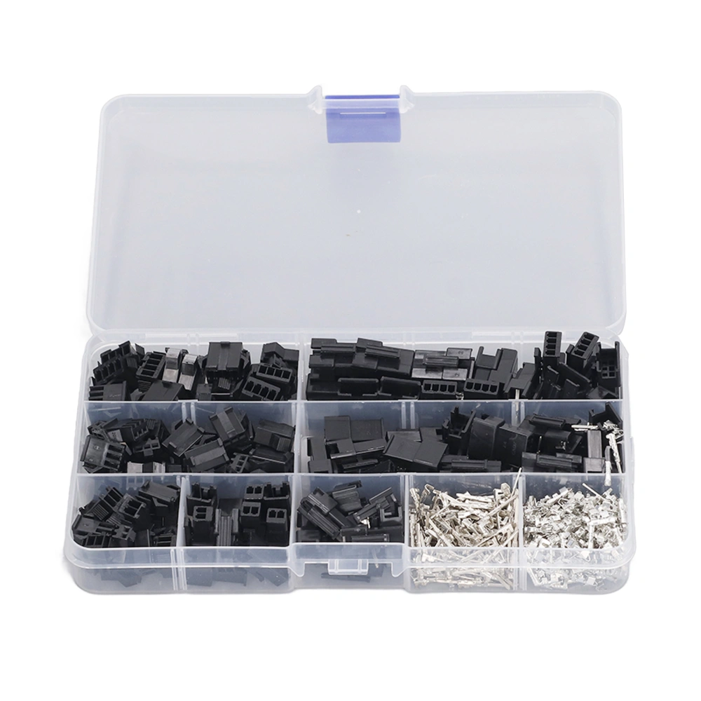 480Pcs Male Female Crimp Pin Terminal Kit Jumper Wire Header Housing Connector 2.54mm Pitch 2 3 4P Assortment Kit