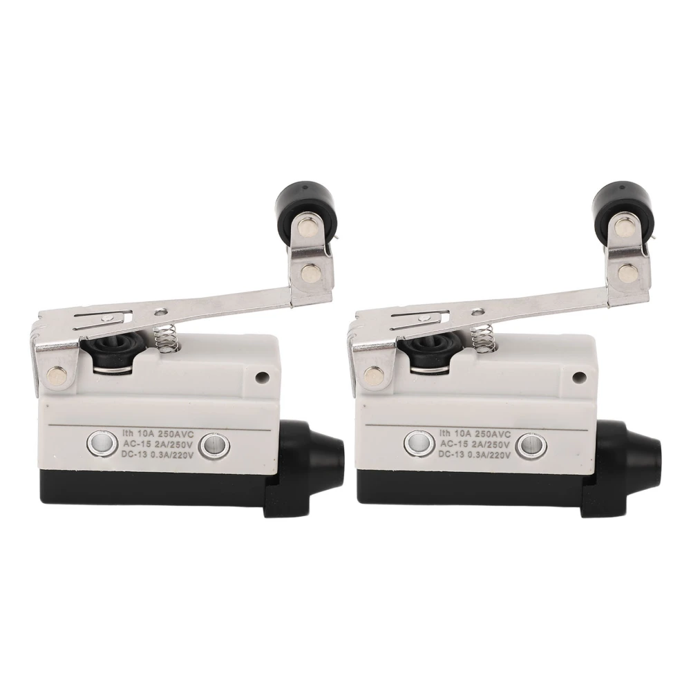 2Pcs Micro Limit Switch Roller Lever 200OF 60RF 11PT 3OT 2.4MD 50±1.2OP NO+NC AC for Machine