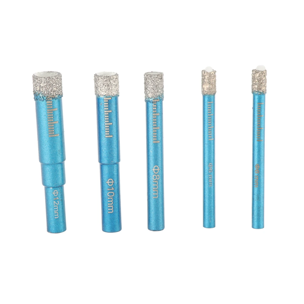 5Pcs Brazing Hole Opener Diamond Brazed Saw Multifunctional Marble Tile Glass Drill Power Tool Accessories