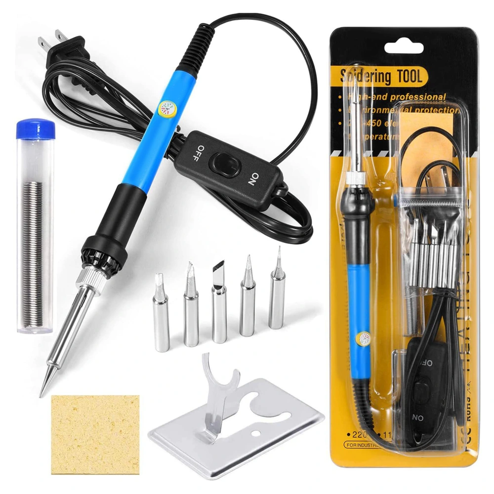 Electric Soldering Iron Set 60W Adjustable Temperature Soldering Gun Welding Tool