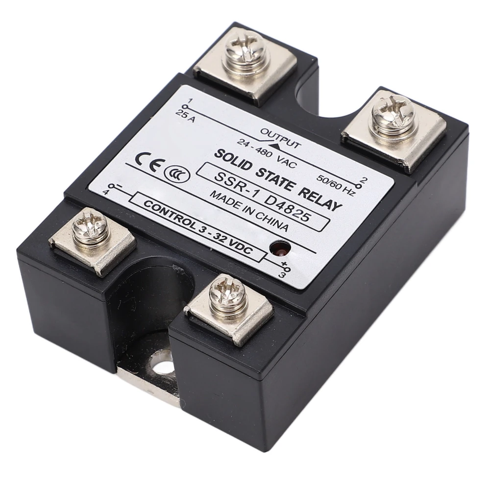 DC to AC Solid State Relay Quick Switch Anti Vibration Flame Retardant SSR Module 25A 24‑480VAC