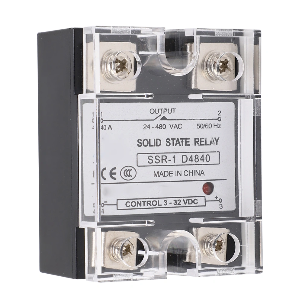 Solid State Relay SSR Industrial Systems 40A DC to AC 24‑480V for CNC Machine Tools Packing Machines