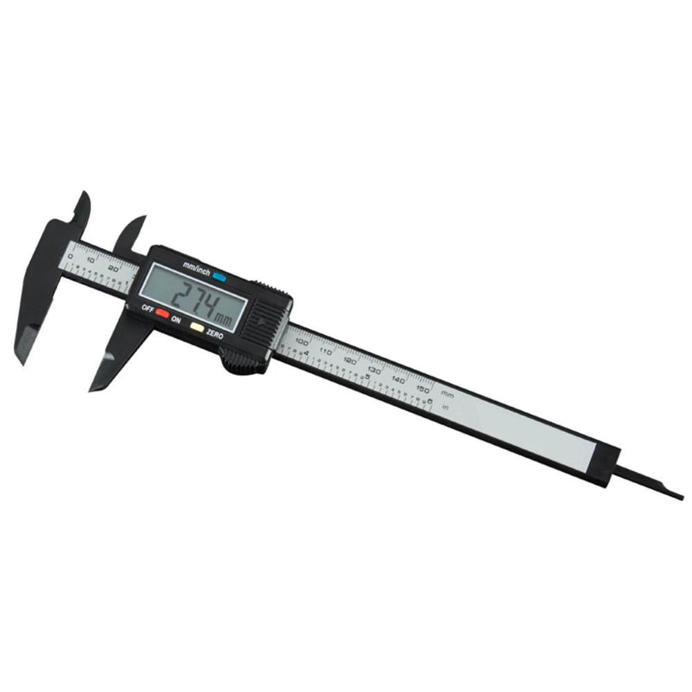 Electronic Digital Caliper Vernier Metric Imperial Unit Conversion Measuring Tool 0‑150mm Black