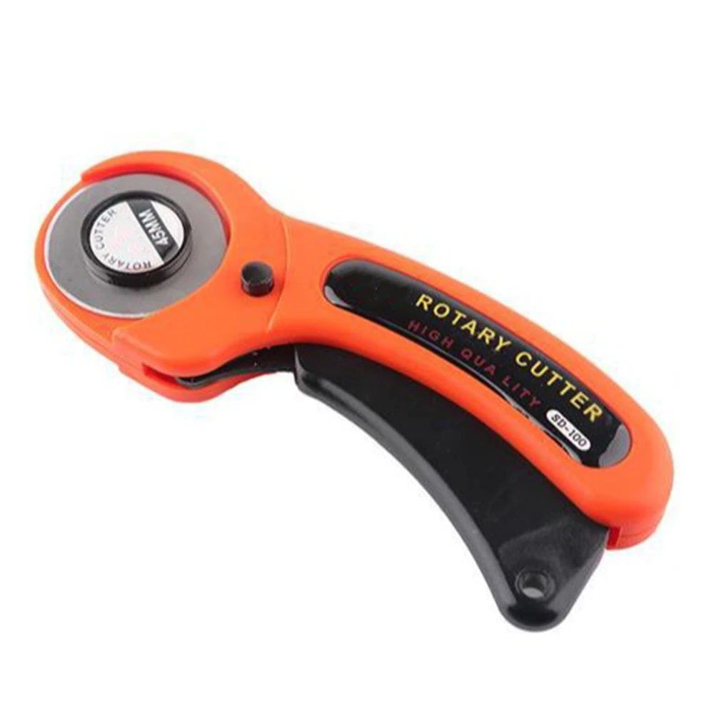 45mm Sewing Rotary Cutter Safe Lock Incisive Fabric Quilting Roller Cutter for Cloth Rubber Leather