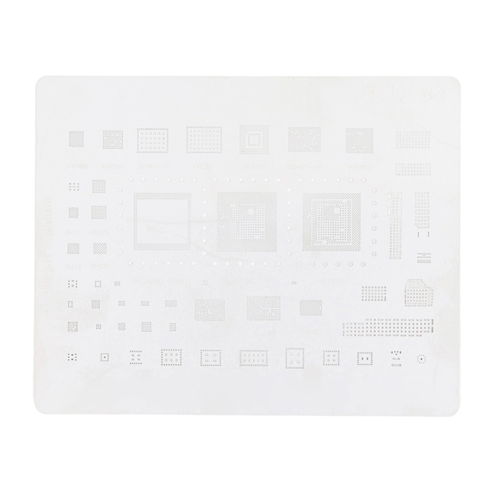 Phone Tin Reballing Stencil Multiple IC Slots CPU Tin Planting Template Net For HUAWEI P40