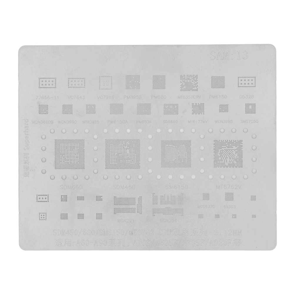 Phone CPU BGA Reballing Stencil Reball Rework Template Screen for Samsung A60‑A90