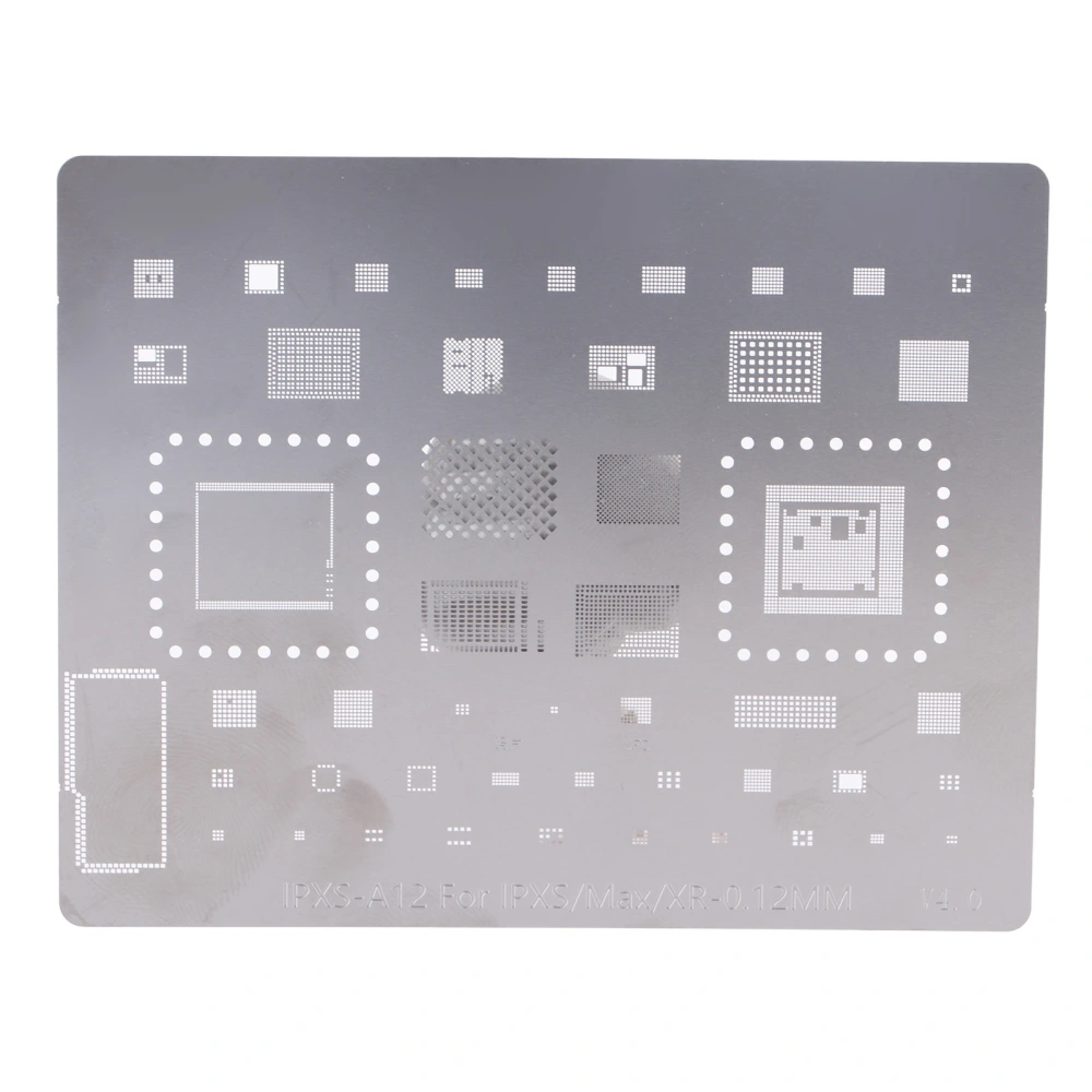 BGA Reballing Stencil Template Stainless Steel IC Chip Tin Planting Template for A12 CPU