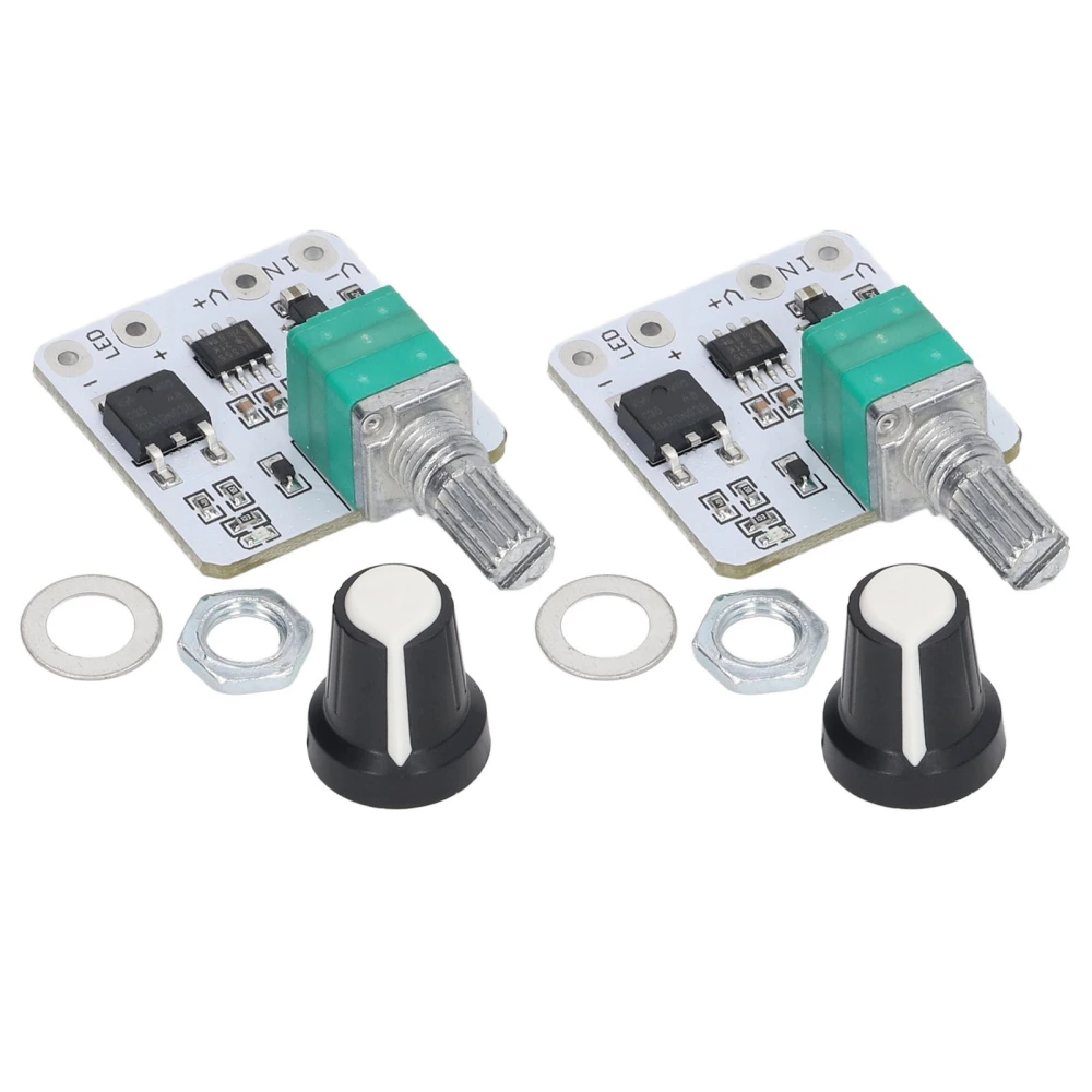 2Pcs LED Dimmer Switch Stepless Adjustment Constant Voltage Controller Module DC 6‑24V