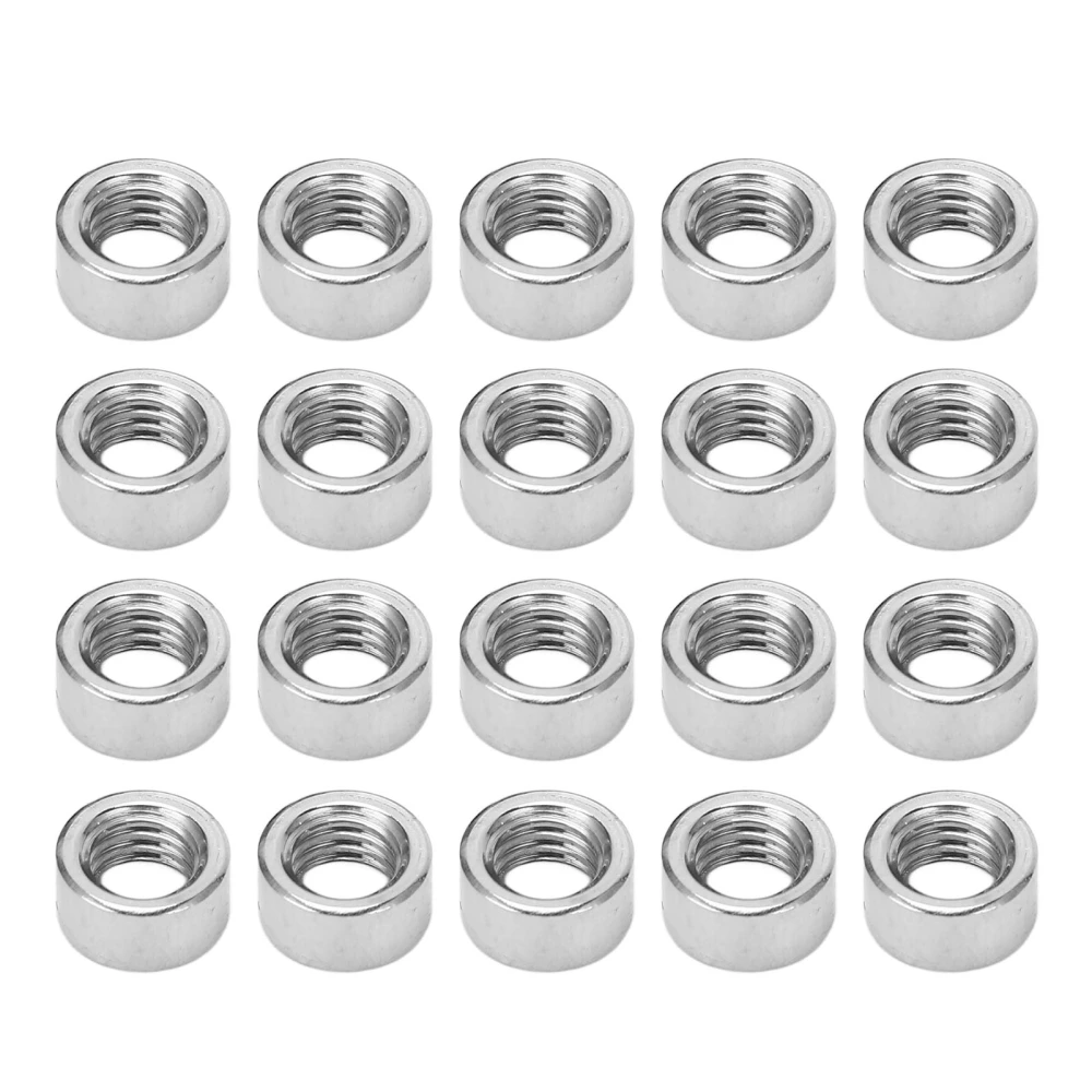 20 Pcs Round Connector Nut M8x12.5 12 L6mm Rod Coupling Nuts Stainless Steel Threaded Sleeve Rods