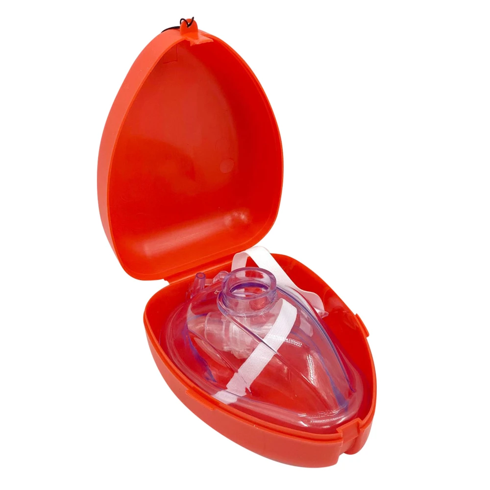 CPR Face Shield Artificial Breathing Respiration Check Valve Mouth to Mouth for Teaching First Aid Training Red