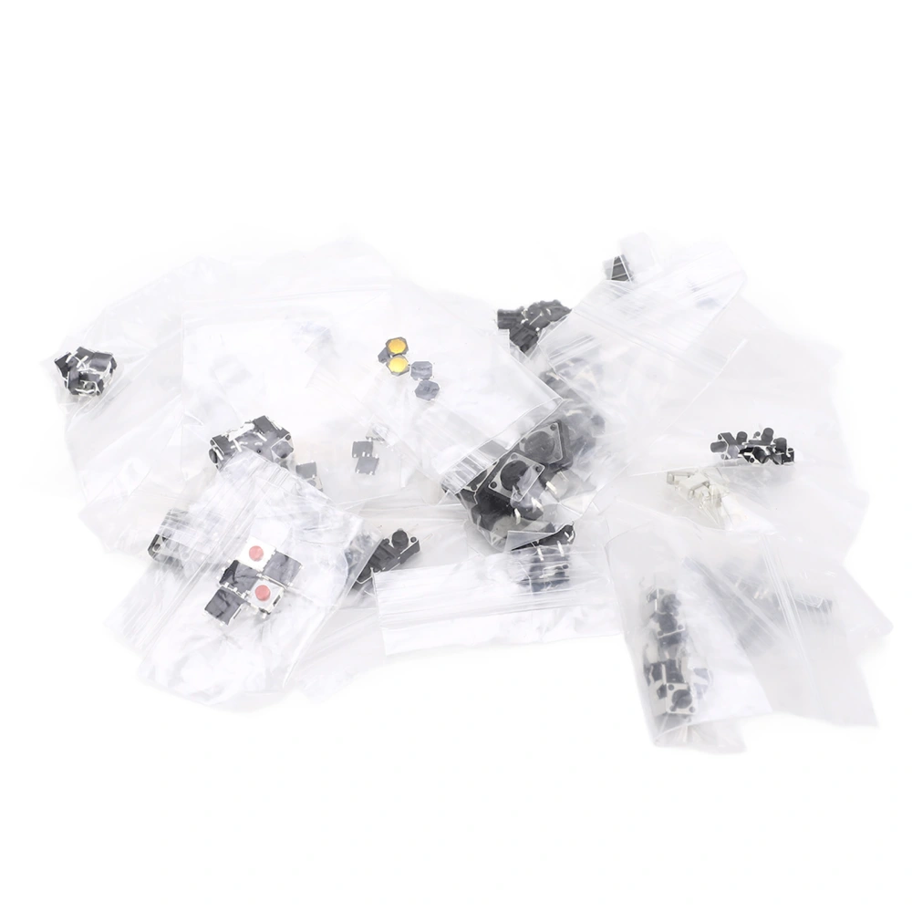 125Pcs Mini Push Button Metal Cover Automatic Reset Push Button Switch for TV Cameras Fax Machines