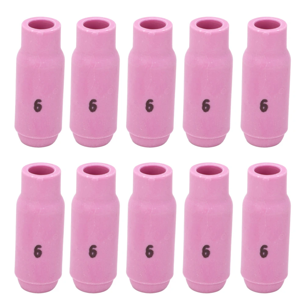 10Pcs TIG Welding Cup 10N48 6# Ceramic Nozzle Accessory Set Kit for WP17 18 26 Torch