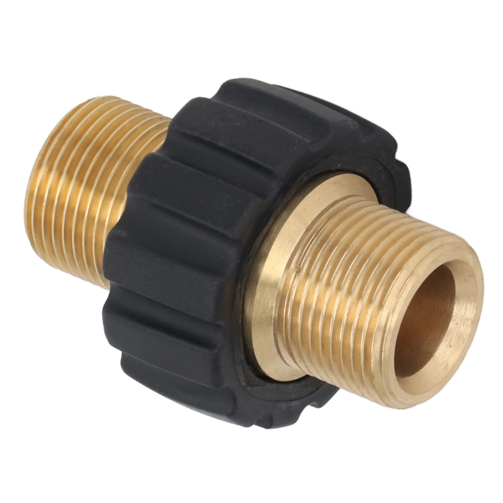 Pressure Washer Adapter Gun Hose Connector 5000PSI Washing Machine Replacement Parts Male M22 To Male M22(Inner Hole 14mm)