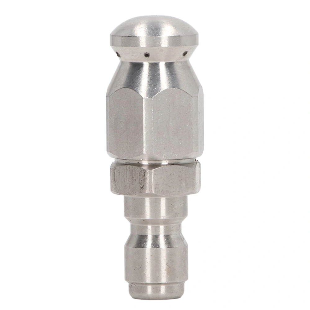 Pressure Washer Nozzle 5000PSI Stainless Steel 1/4in NPT Quick Connector for Cleaning Round Head 1 Front Hole 6 Rear Holes