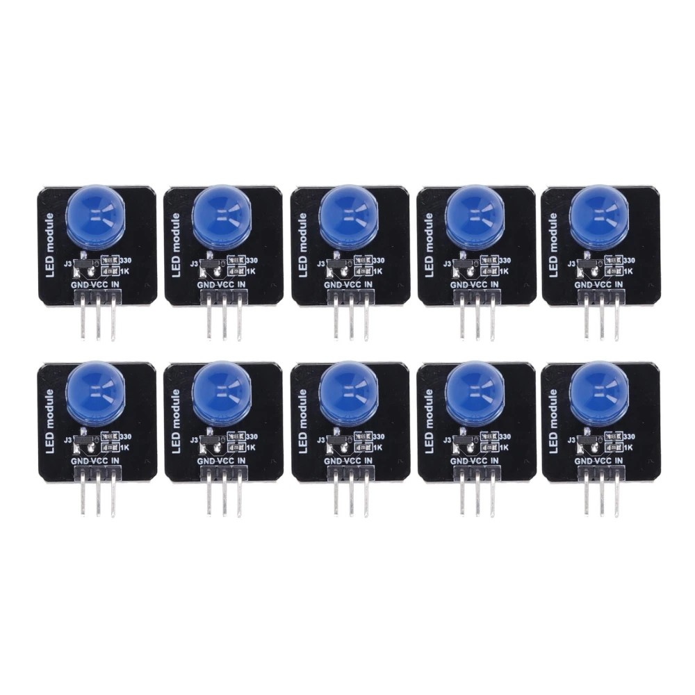 10Pcs LED Module 10mm 3.3V‑5V Decorative Light Board Chip Bulb for Home Decoration MRB050E Blue