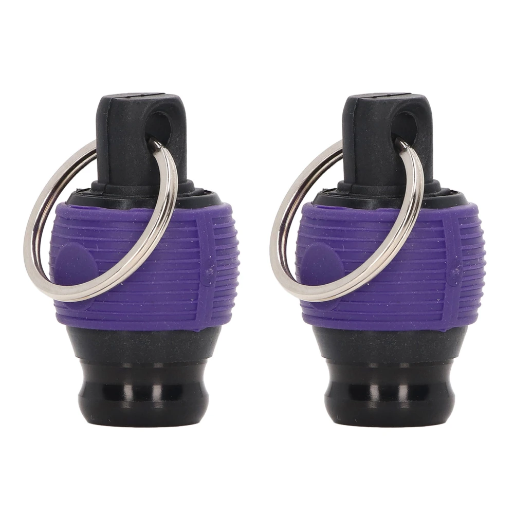 2Pcs Screwdriver Bit Holder Quick Fix Release Wear Resistant Bit Keychain for 1/4in Dia Tools Purple