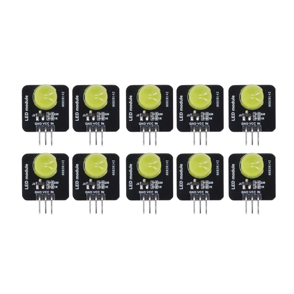 10Pcs LED Module 10mm 3.3V‑5V Decorative Light Board Chip Bulb for Home Decoration MRB050C Yellow