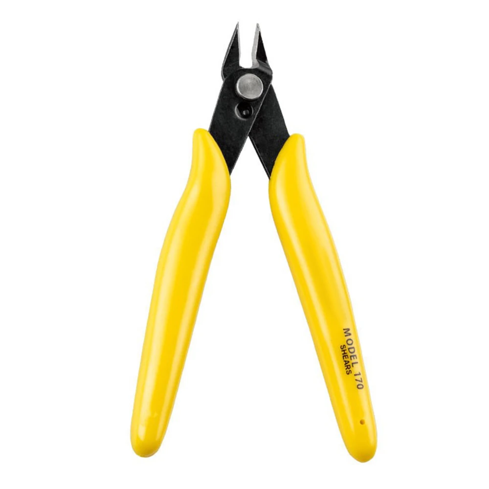 Mini Electronic Plier Yellow Rubber Handle Wear Resistant Carbon Steel Micro Wire Cutter for Cutting