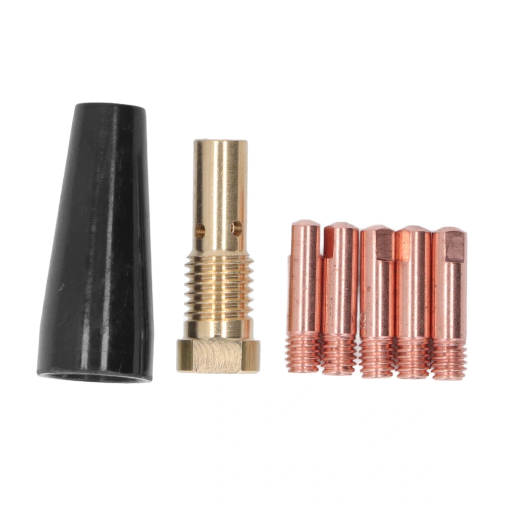 7 Pcs Set Welding Nozzle Diffuser Tip Kit Clear Thread Good Conductivity Smoothly Copper Welding Torch Accessories