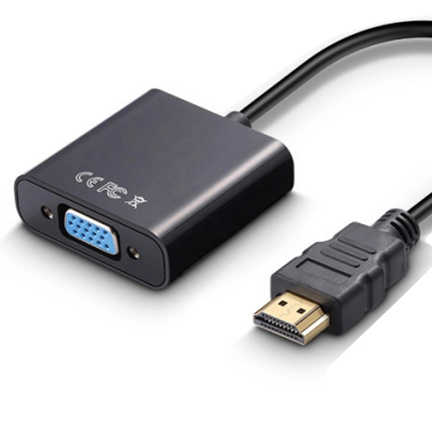 HD Multimedia Interface to VGA Converter 1080P Rustproof Gold Plated Interface Adapter for Laptop
