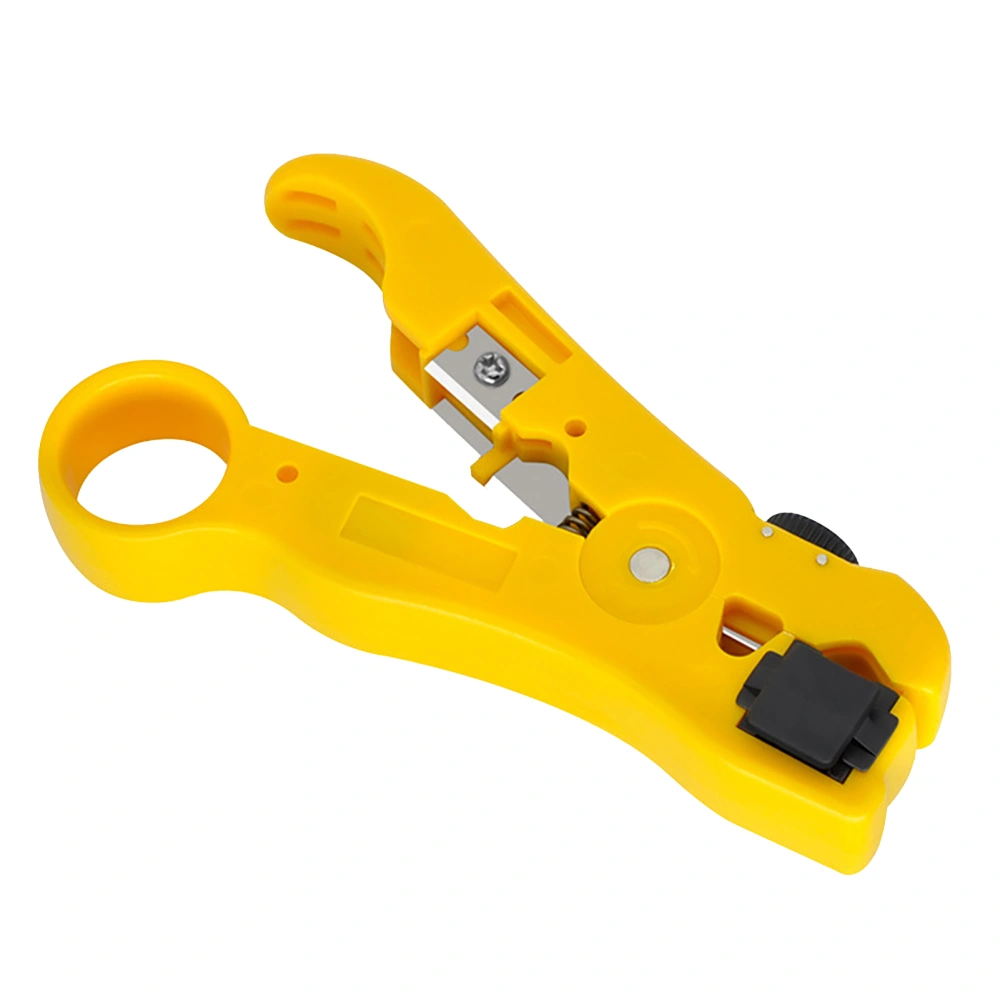 Coaxial Cable Stripper ABS Shell SK5 Blade Incisive Portable Wire Stripper Yellow