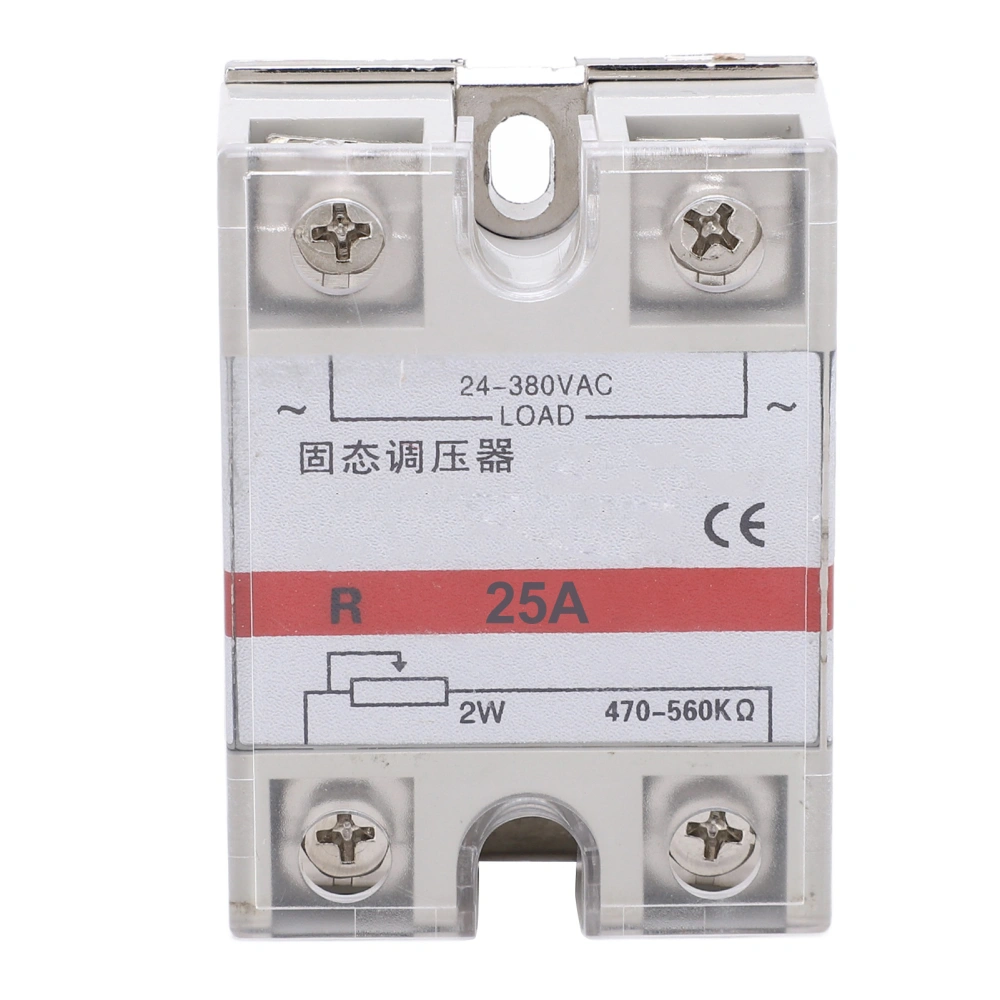 25A Solid State Relay Module Metal Heat Sink SSVR Resistance Voltage Regulator 24‑380VAC