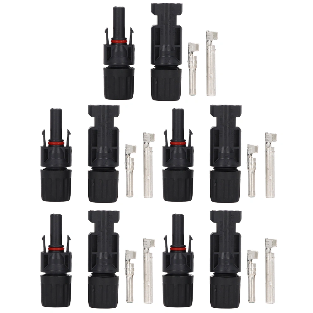 5 Sets Solar Connector Male Female IP67 Waterproof PV Panel Cable Plug 1000V High Voltage 30A