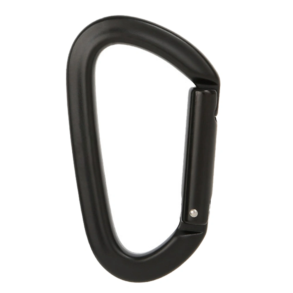 Carabiner Clip Climbing Safety Lock Aluminium Alloy D Shaped for Hammock Keychain Black Quick Release