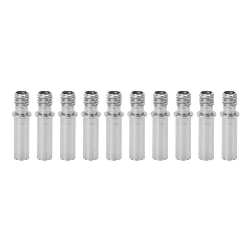 10Pcs M6 Hotend Throat Tube Direct Connection Robust Stainless Steel 3D Printer Hot End Throat Tubing for I3 Mega