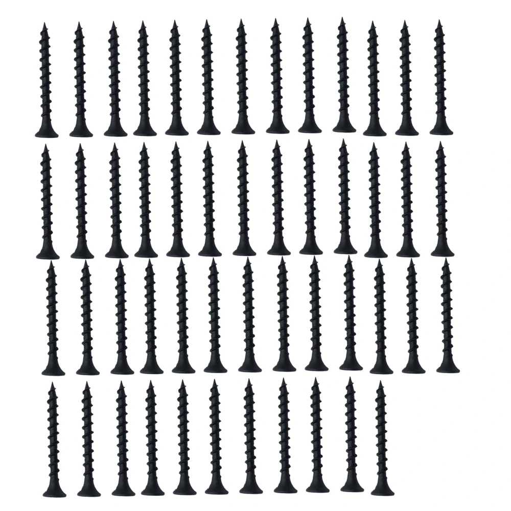 50Pcs Blue Self Tapping Screw Set Spring Steel Coarse Thread Furniture Self Tapping Screw Kit 6 X 1‑1/2in