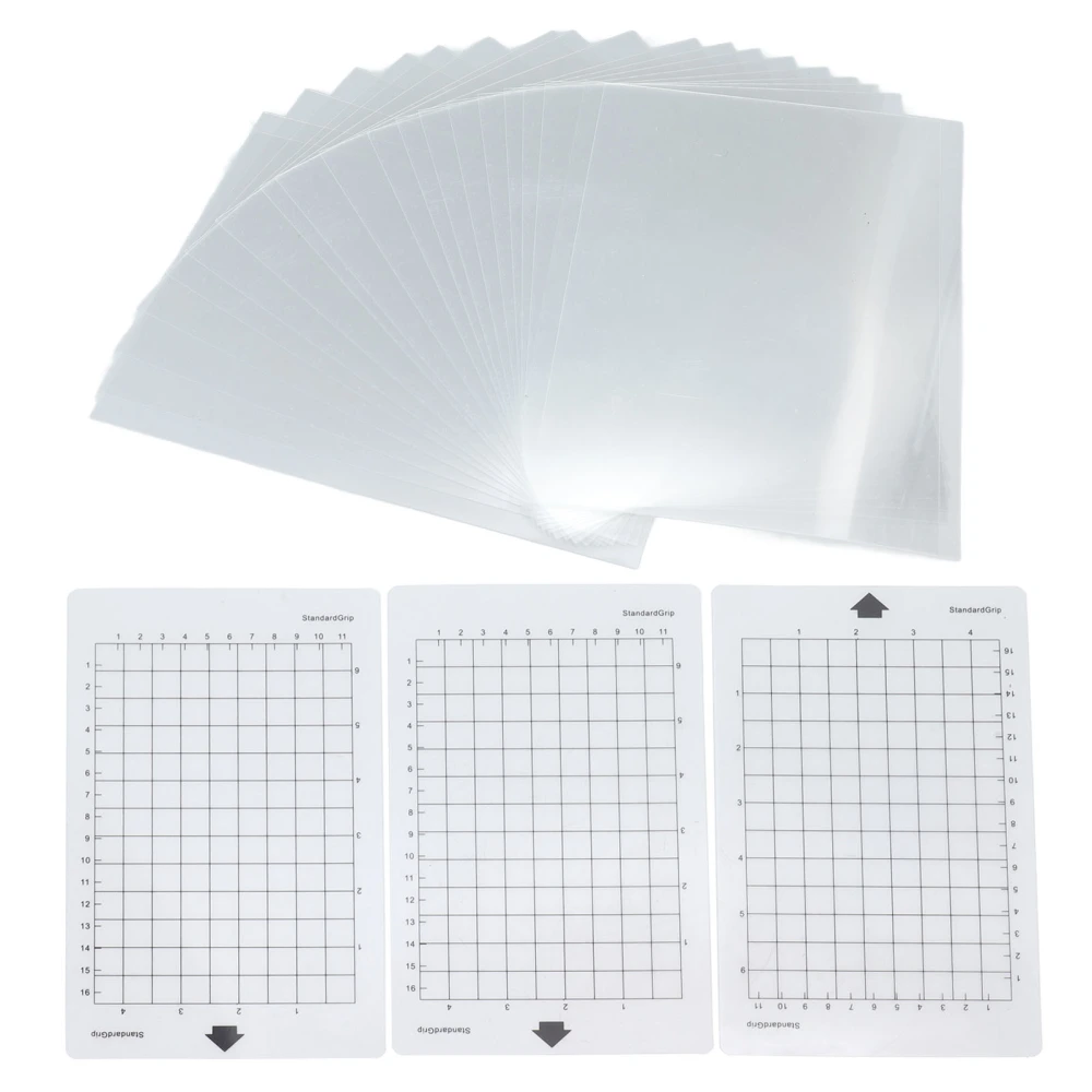 20Pcs Stencil Sheets Flexible Polyester with 3Pcs Roughness Cutting Mat for Printing