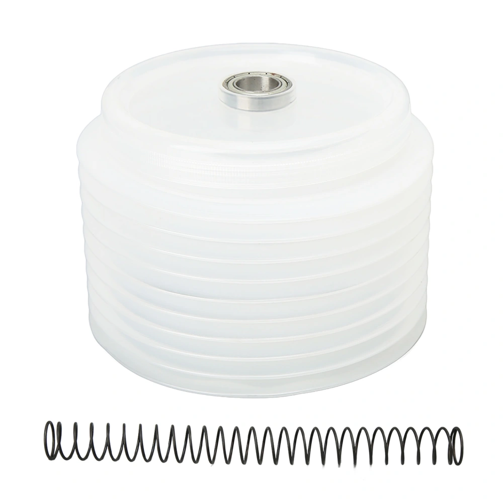 Hole Saw Dust Bowl Collector 125mm Silicone Transparent Bottom Cover with Spring for Drilling