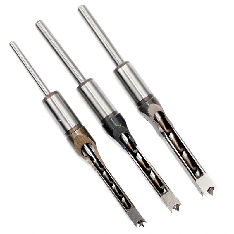 Square Hole Drill Bit High Hardness Efficient Woodworking Mortising Chisel Drill Bit 6.4mm/1.4in