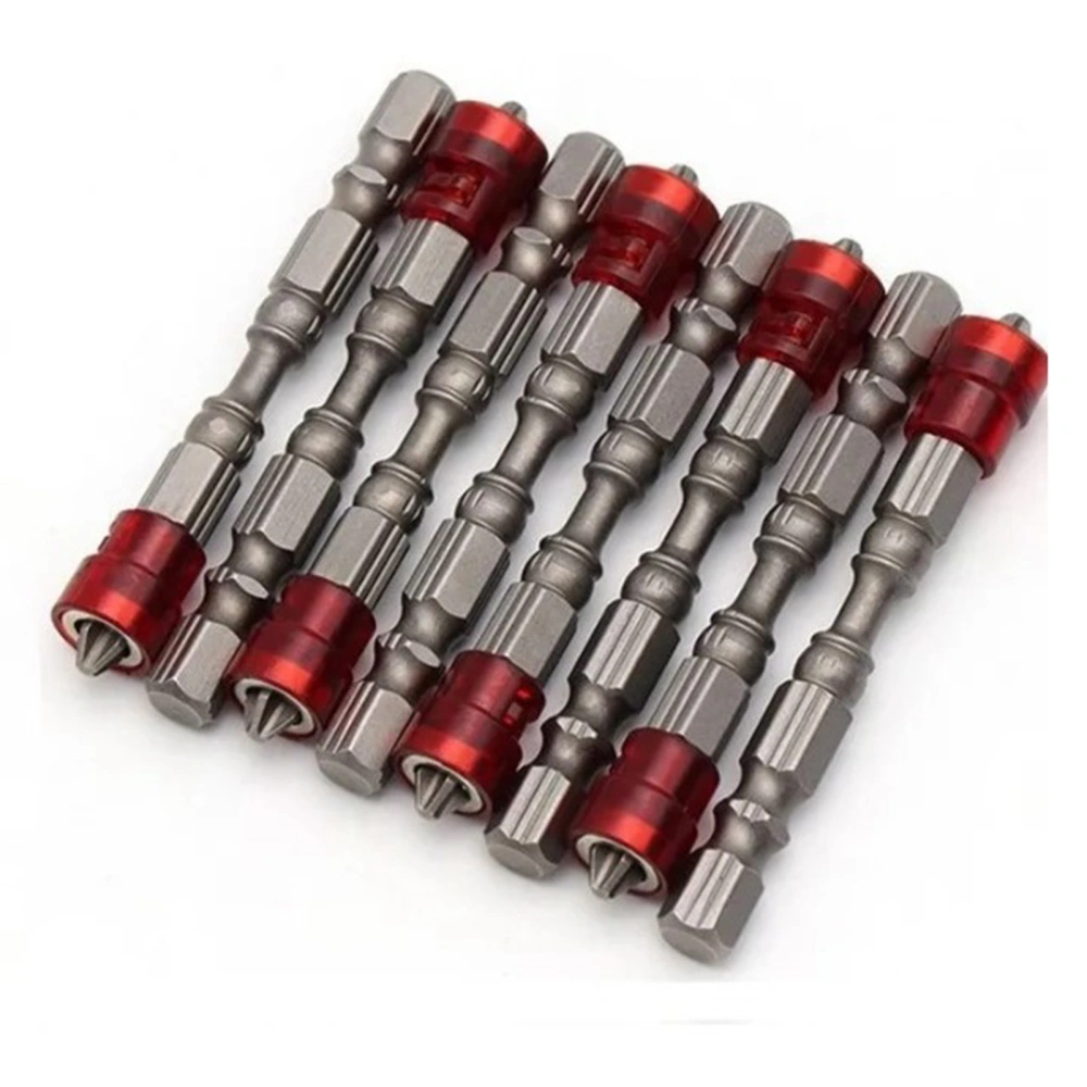 10 Pcs Screwdriver Bits 65mm Long Strong Magnetism Anti Slip Cross Screwdriver Bit Red