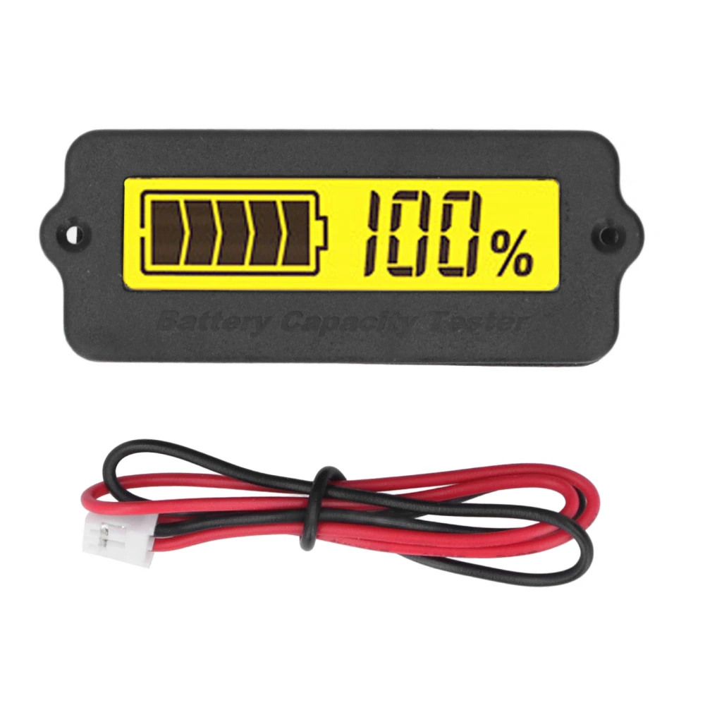 Battery Capacity Voltage Monitor Portable Digital Battery Level Indicator for RV Electric Vehicle 12V