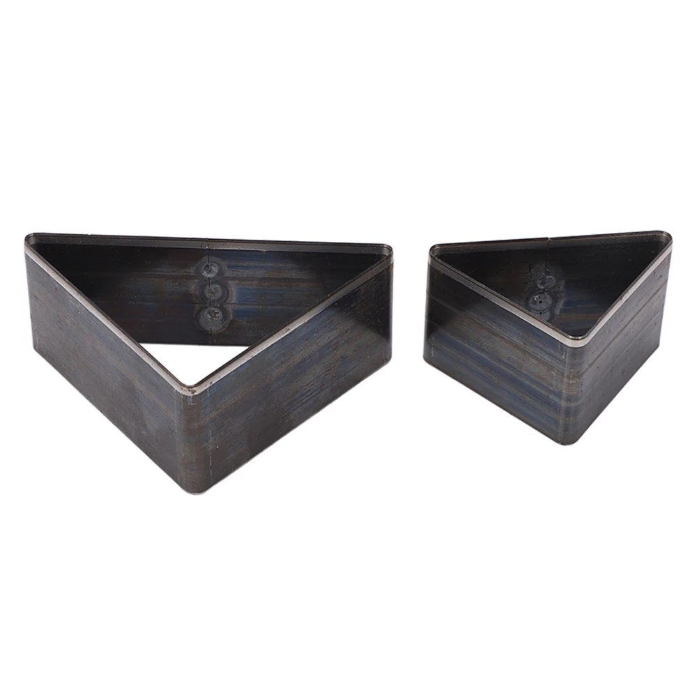 2PCS Triangle Leather Cutter Alloy Steel Hollow Punch Cutter Set with Storage Box for Leather