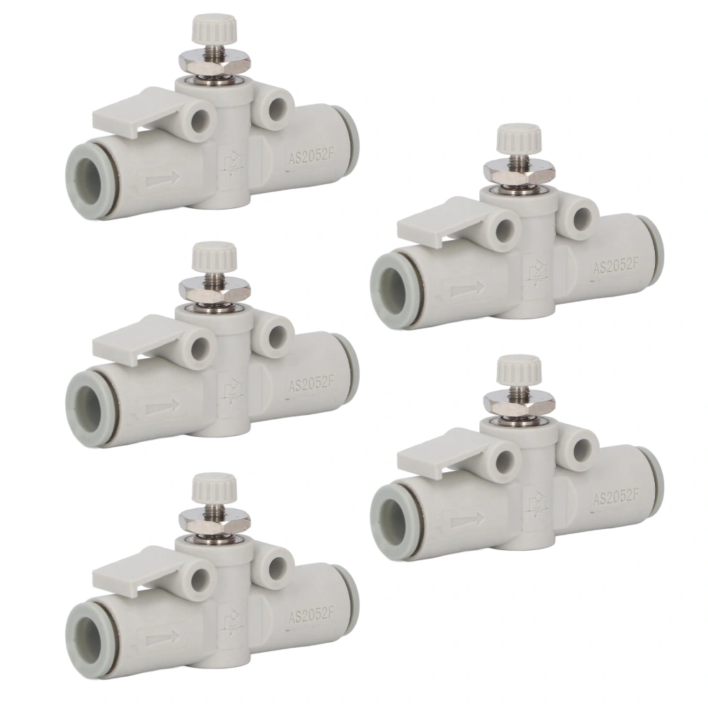 5PCS Pneumatic Ball Valve PVC Straight Quick Connection Push to Connect Tube Fitting for Industry