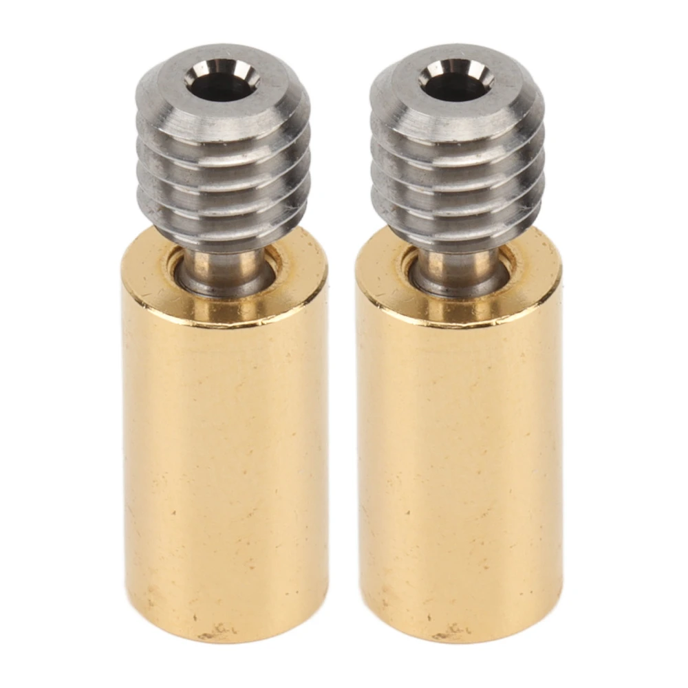 2PCS Bimetal Heatbreak Ti Alloy Brass Thermal Barrel Feeding Tube 3D Printer Accessories