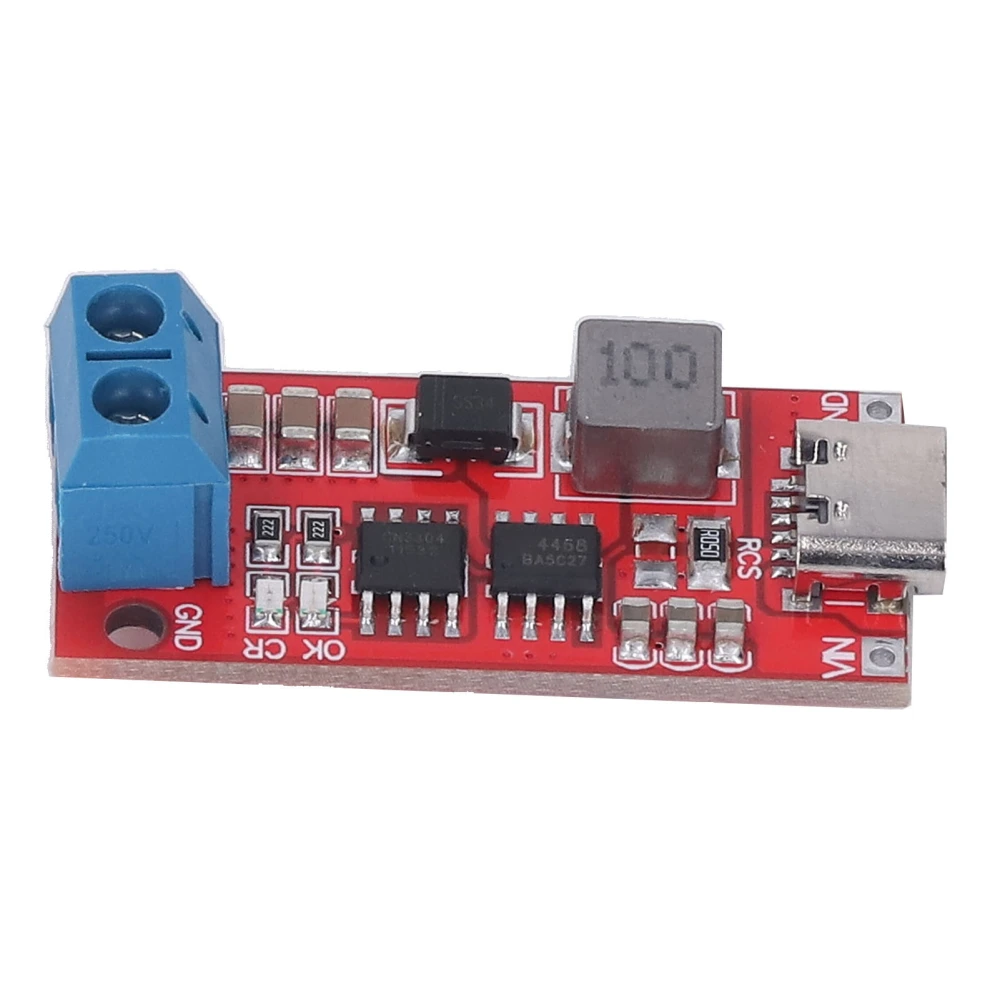 18650 Lithium Battery Charger Module Type C Automatic Charging PCB 4S Boost Module DC3‑6V to 16.8V Input Current 2A Charging Current 0.56A