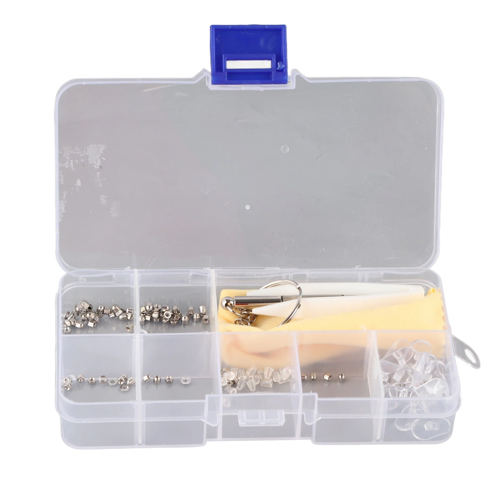 Glasses Screws Set Frame Repair Kit Washer Parts Nose Support Screwdriver Bit Accessories 120Pcs