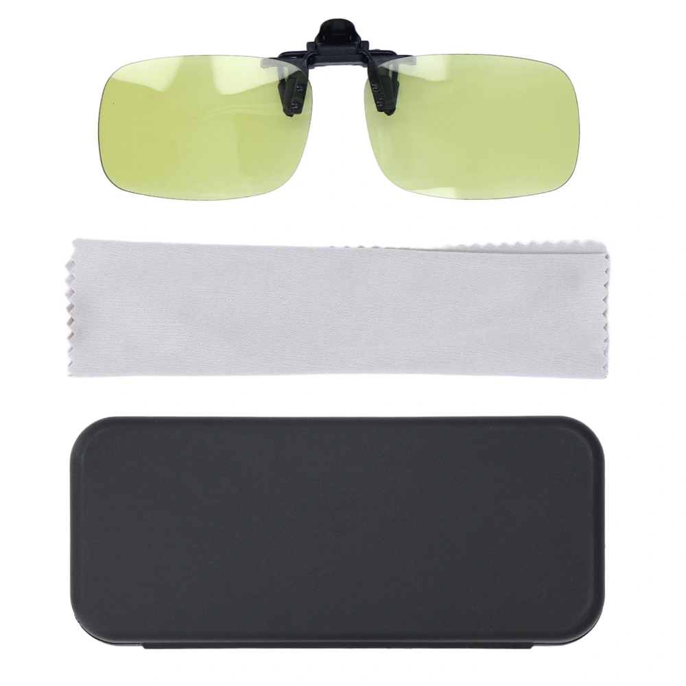 Polarized Clip On Glasses Day Night Duel Use Portable Polarized Clip On Sunglasses for Fishing Jogging Dark Green