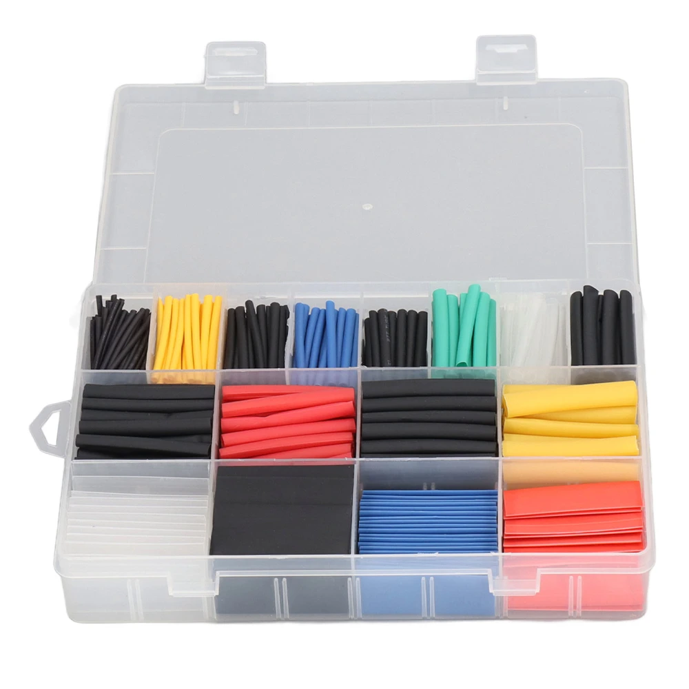 580 Pcs Heat Shrink Tubing Kit Environmentally Friendly 6 Colors 10 Sizes Insulation Heat Shrink Wrap Tubes for Wires