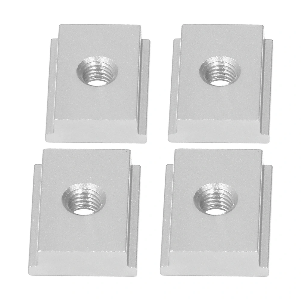 4Pcs Sliding Slot Nut T Type 30 Series M8 Aluminum Alloy Woodworking Linear Motion Parts Silver