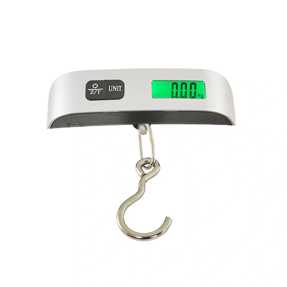 Electronic Hook Scale Battery Powered LCD Large Green Light Display 50kg Portable Electronic Hanging Hook Scale Hook Type