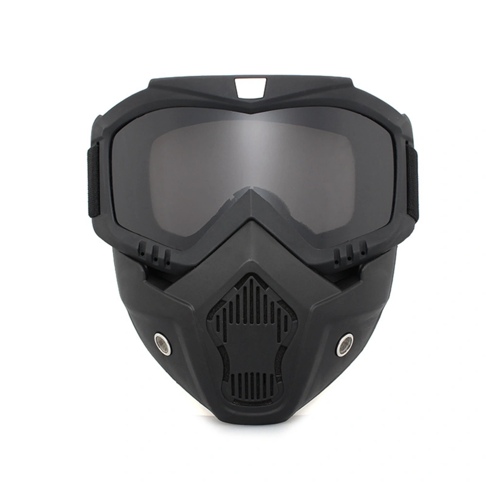 Motorcycle Goggle Helmet with Face Shield Windproof Eye Protection Glasses for Outdoor Riding Gray Lens